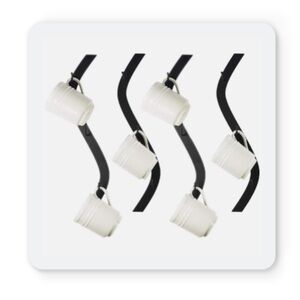 Coffee Mug Wall Rack Mounted with 12 Hooks S Curve Metal